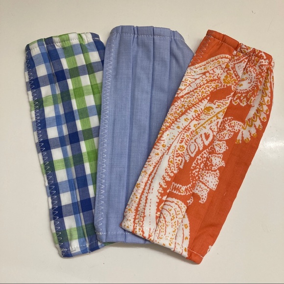 J.McLaughlin Assorted Cotton Pattern Face Masks X3 - Picture 3 of 4